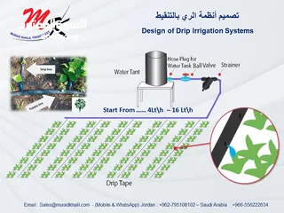  4 ﻣﺗﺧﺻﺻون ﻓﻲ ﺗﺻﻣﯾم وتنفيذ جميع أﻧظﻣﺔ اﻟري والشبكات الزراعية