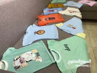  22 قمصان أطفال بنات أولاد  الاعمار من 6شهور الي 6سنوات  