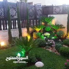  10 تنسيق الحدائق  نجيل بناء شلال نافورة باربكيو