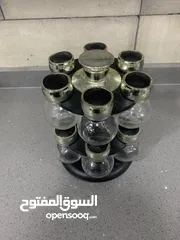  1 طقم علب بهارات زجاج