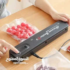  6 جهاز لحام الاكياس و شفط الهواء من الكيس لحفظ الاطعمه و تفريزها تسكير أكياس جهاز شفط الهوا