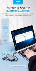  5 تحويلة  Type-C Docking station (6-in-1)