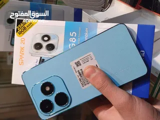  4 جهاز جديد بالكرتونة Spark 20 رام 16 جيجا 256 مكفول سنة متوفر توصيل