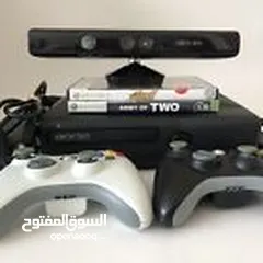  2 Xbox 360 Slim + Kinect camera + 2 controllers + 6 games original CDs