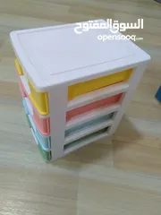  4 رفوف صغيرة متعددة الاستخدام Plastic drawer shelves