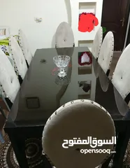  1 طاولة سفرة 8كراسي مستعمله للبيع