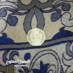  5 نصف دينار أردني نادر بشكل ربع دينار – تحفة نادرة لهواة العملات الأردنية ................