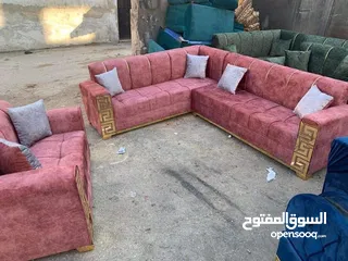  11 كورنرات 9مقاعد حرف L معاه كمان مجوزه بسعر الجملة من مفروشات ماسة لاتردد بل اتصال والحجز