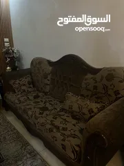  1 طقم كنب بني