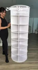  5 خزانة دوّارة بتلف 360 درجة كاملة، تصميم عصري فاخر بلمعة أنيقة وتفاصيل مرتّبة بتخلي أي زاوية بالبيت