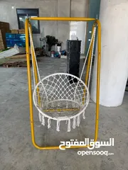  3 مرجوحة عش البلبل مع ستاند معدني باللون الذهبي الجميل الملوكي مريحة جدا