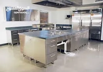  3 Stainless steel commercial kitchen equipment & exhaust Duct