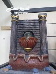  12 منظر ديكور نوافير شلال نافوره مع   كرستاله دواره  مضيئه