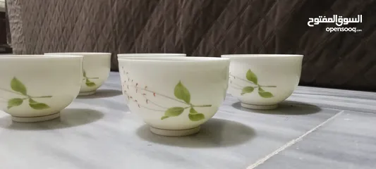 7 زبادي بوظة او لشوربات زجاج اصلي اسمه ( الودع ) ياباني اصلي