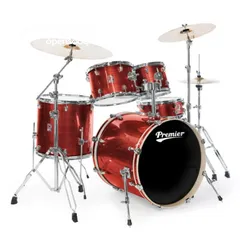  1 Premier Powerhouse Drum Kit Red Groove