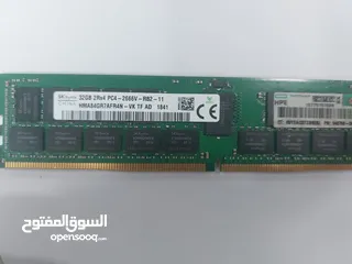  3 RAM SERVER  MEMORY 32G  2666V رامات سيرفر بعدة احجام ..