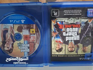  2 سي دي GTA 5 بحالة جدا ممتازة استخدام شهر