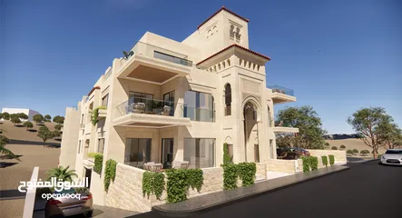  2 شقة طابق اول 206 مع بلكونه 15 بنظام ذكي و تدفئة تحت البلاط خلف مدارس العالمية بتشطيبات فندقية