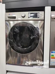  1 عرض نااار على غساله ناشيونال الكتريك 10 كيلو سلفر ستانلس ستيل 1500 دوره