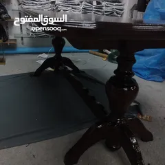  7 طاولة سفرة وفضية مصري حفر من الطراز الرفيع .   كراسي خشب زان عدد 8   للإستفسار