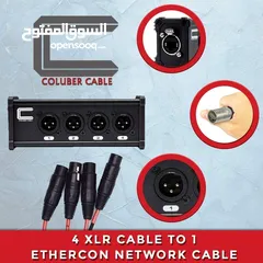  5 XLR Over Cat5 4 Channel 3-Pin Male Female to Single Ethernet