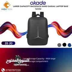  1 حقيبة ظهر للابتوب صلبه متعددة الجيوب ذات سعة كبيرة "15-16 انش- LARGE CAPACITY LAPTOP BACKPACK S-2252