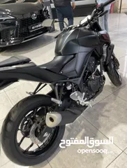  4 دراجة ياماها موديل 2022 فئة MT03 محرك 321 سي سي مستعملة بحالة الوكالة للبيع