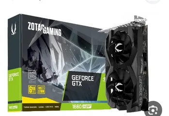  5 السلام عليكم  كرت شاشه للبيع وكاله استخدام بسيط GTX 1660 SUPER 6G ZOTAC 110JD