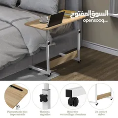  2 مكتب طلابي عملي ومتنقل بترتيب عصري باللون الخشبي والاسود