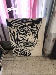  7 لوحات فنية رسم ولوحات طباعة عدد 6 للبيع ب10 دنانير