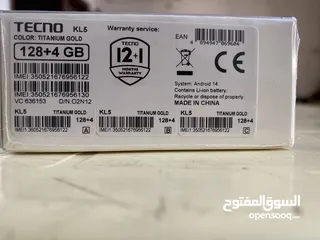  4 جهاز تكنو سبارك30cجديد 128جيجا بايت 8RAM    120HZ  50MP