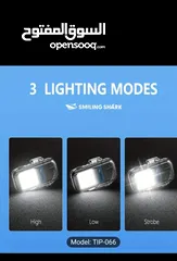  3 SmilingShark 1pc Mini Flashlight, TIP066 COB Keychain Torch Light, Type-C Rechargeable, 3 Modes, Poc