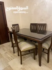  2 غرفه سفرة خشب زان +طاوله وسطيه