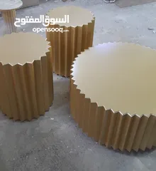  21 طاولات وسط خشب لامنيت 18م الون   متعددة تفصيل حسب الطلب والمقاس مكون من ثلاث قطع