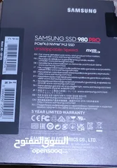  2 Samsung 980pro SSD nvme PCIe m-key.   هارد ديسك اس اس دى سامسونج