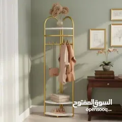  5 ستاند ملابس زاوية ماربل ذهبي