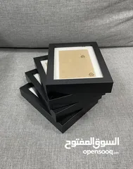 1 Four Photo Wooden Frames Europe Made اربع براويز خشب صنع اوروبا لون جوزي غامق