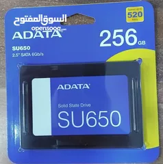  1 هارد دسك اس اس دي دي داخلي لأجهزة الكومبيوتر 256GB ADATA SU650 3D NAND 15X GAMING SSD