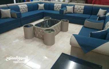  3 جلسات خليجية 20 مقعد طقم طربيزات ومراكي + 15 قورن
