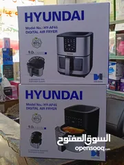  1 قلاية هوائية هونداي 9لتر وجه ستيل أو زجاج  حرق سعر عروض الجمعة البيضاء
