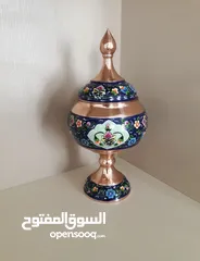  3 صحن تقديم شوكولاتة نحاسي فاخر – صناعة يدوية تقليدية - الشحن مجاني داخل السعودية