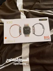  2 ساعة x90 ultra 2 +ساعة مطابقة ل  Apple Watch SE