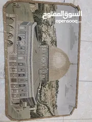 1 لوحة اثريه على شكل قبة الصخرة تتطريز