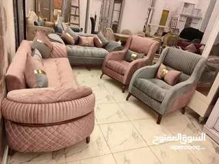  5 تنجيد وتفصيل جميع انواع الكنب والكورنرات والجلسات العربية والخليجية كنب زان