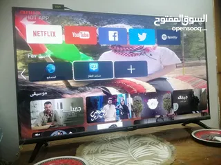  1 شاشة سمارت اندرويد نوع aiwa ياباني 43 بوصة صوت ستيريو وصورة فل فل