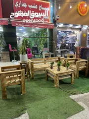  13 كل ما يلزم الحديقه عشب صناعي جميع انواع خشب سويد تفصيل شجر صناعي جلسات خشب سويدي اشجار تحاكي الطبيعة