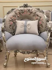  3 طقم كنب دمياطي  خشب زان قماش سليفا تحريف يدوي اعلى جودة من المصنع لبيتك
