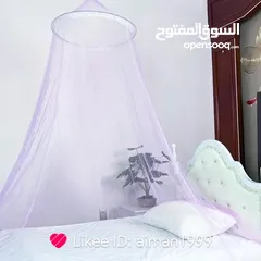 13 بردايه ناموسيه  ديكور  الحل الامثل و الاضمن لمنع دخول الحشرات نهائيا لاي سرير غرفة نوم مجوز او مفرد