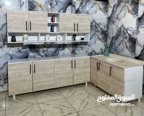  4 كاونتر خشب تركي mdf 275 الف فقط قياس مترين ارضي وملحق مع سنك متر وعشرين