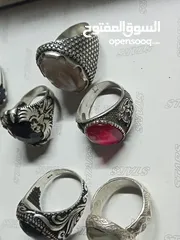  1 خواتم فضه احجار اصلي
